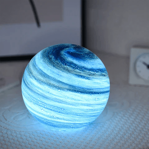 Lampada Luna in Vetro 16 Colori con Telecomando