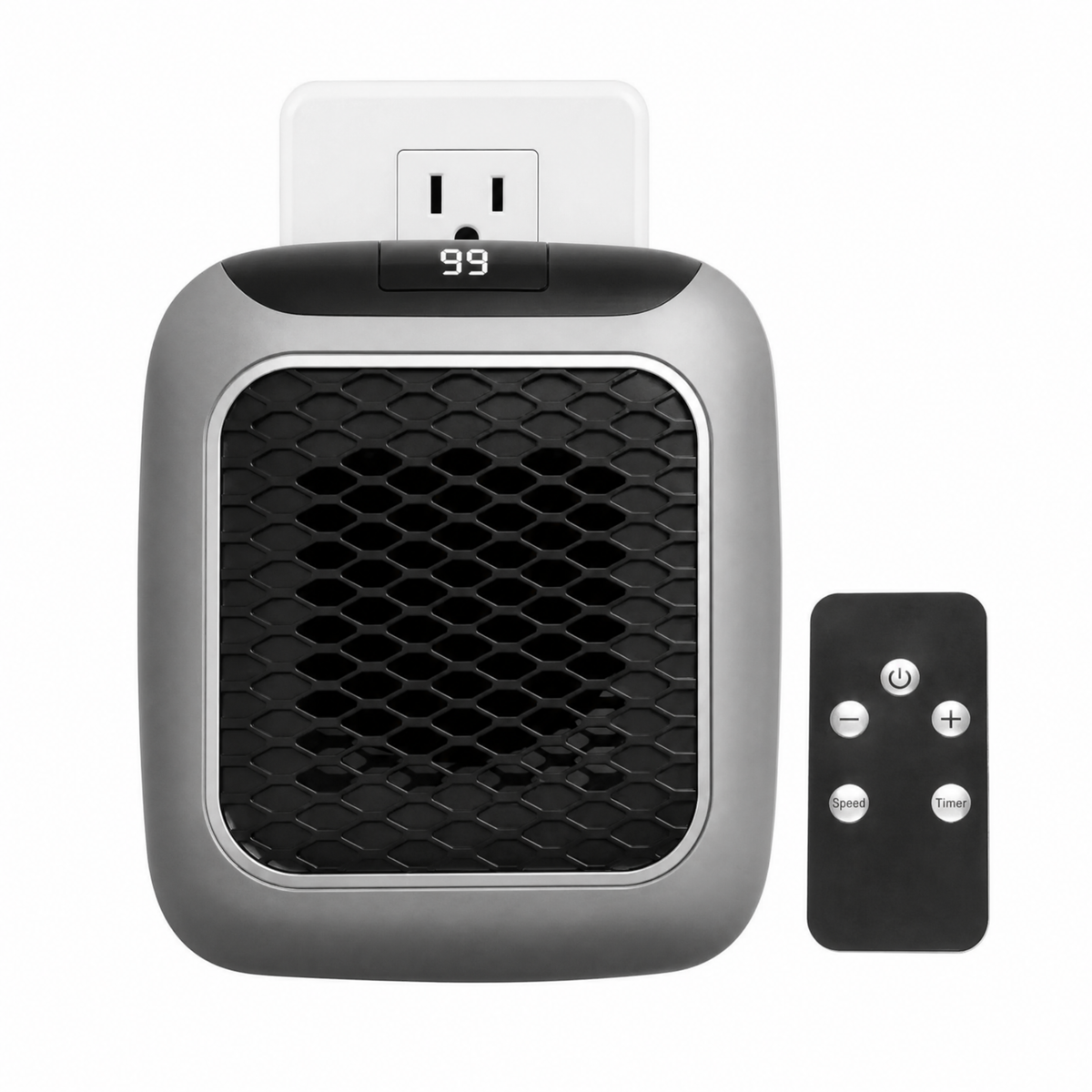 Wall-Mounted Mini Space Heater 800W — Remote Control LCD Display 1