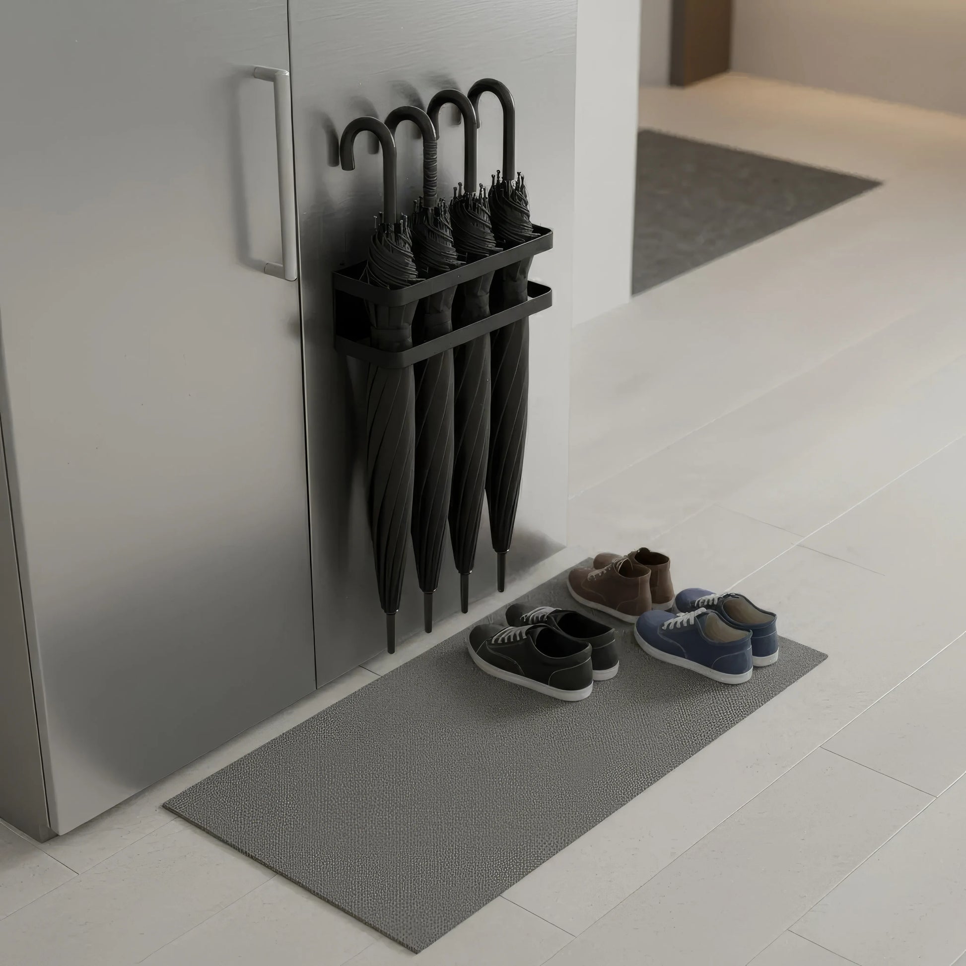 Robo Wall-Mounted Umbrella Stand — No-Drill Minimalist Design 10