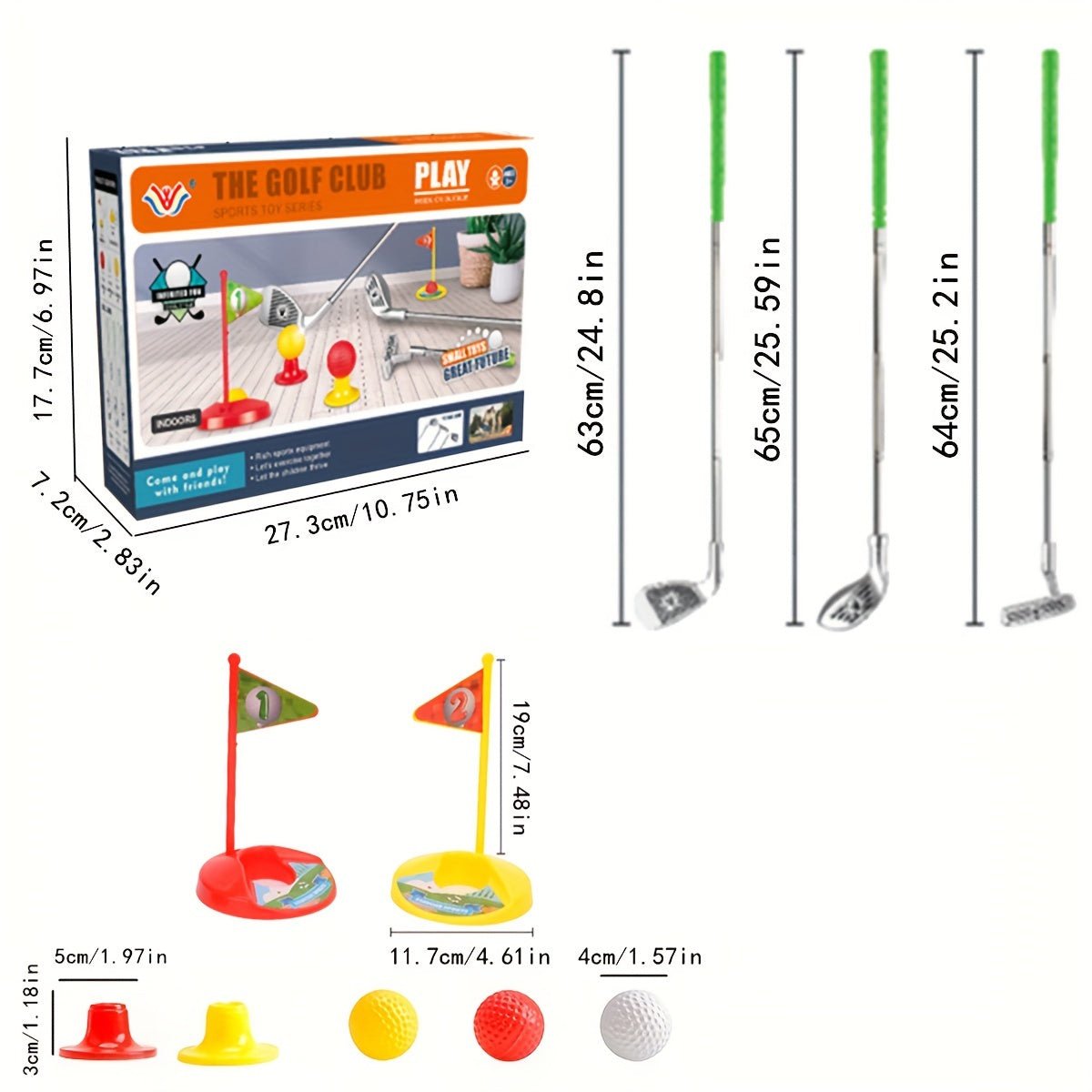 Set Golf per Bambini con Mazze Regolabili e Porte