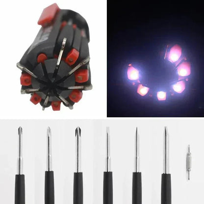 8-in-1 Multifunctional Screwdriver with Built-in LED Light 3