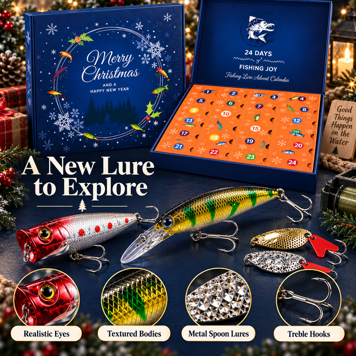 Fishing Advent Calendar 2026 — 24 Surprise Lures for Christmas 3