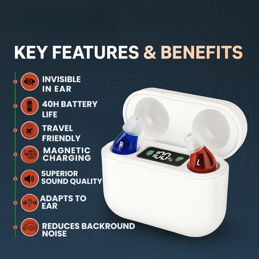 AURIS PRO — Invisible In-Ear Hearing Aid Rechargeable Clear Sound 4