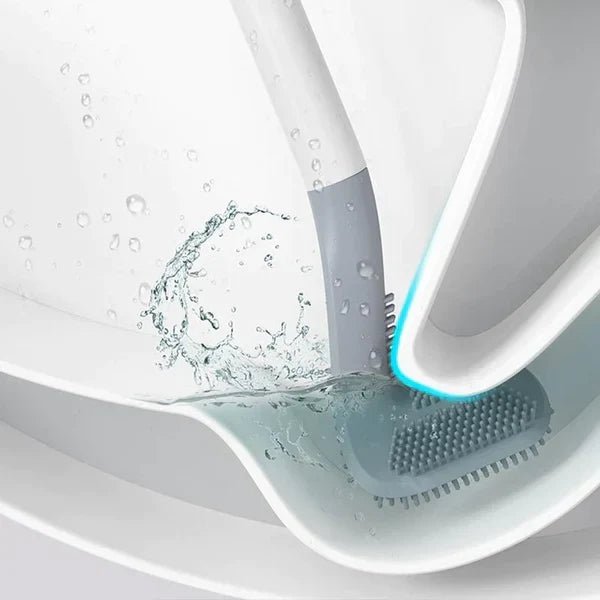HygieneSwipe Flexible Toilet Brush — Flat Head & Wall Holder 7