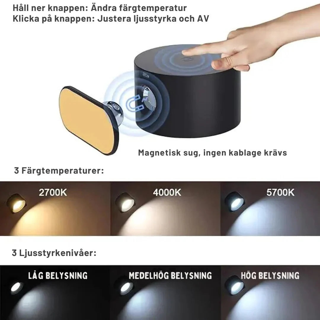 Luminord Rechargeable Scandinavian Wall Lamp — Cordless LED 9