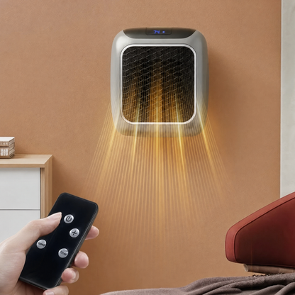 Wall-Mounted Mini Space Heater 800W — Remote Control LCD Display 4