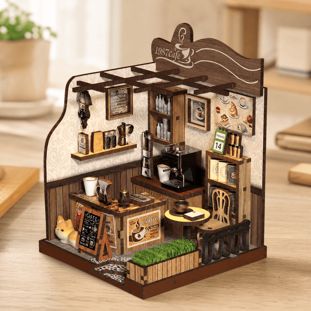 DIY Miniature Dollhouse Kit with LED Lighting — Multiple Styles 12