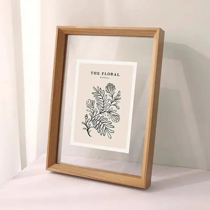 Floating Wood Picture Frame with Clear Acrylic Panels for Art 7