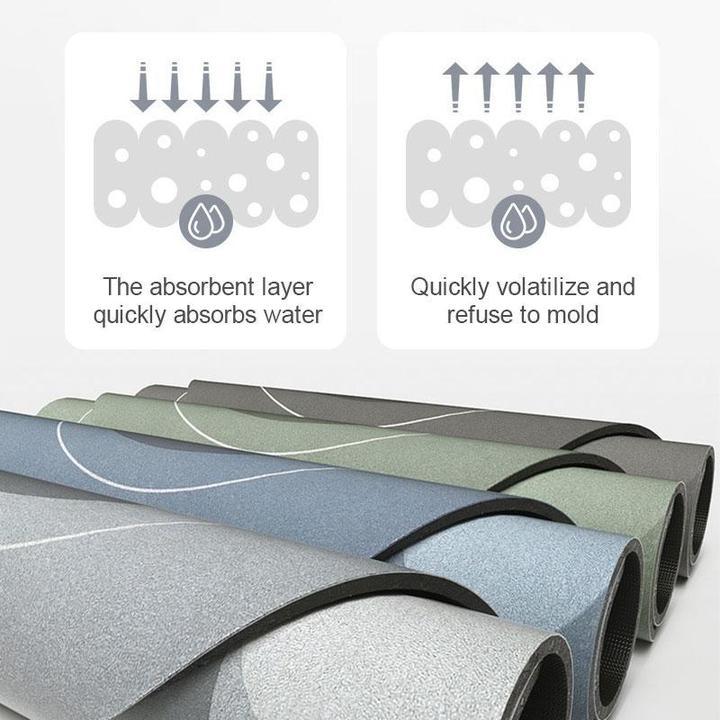 AquaComfort Quick-Dry Bath Mat — Super Absorbent Microfiber 4
