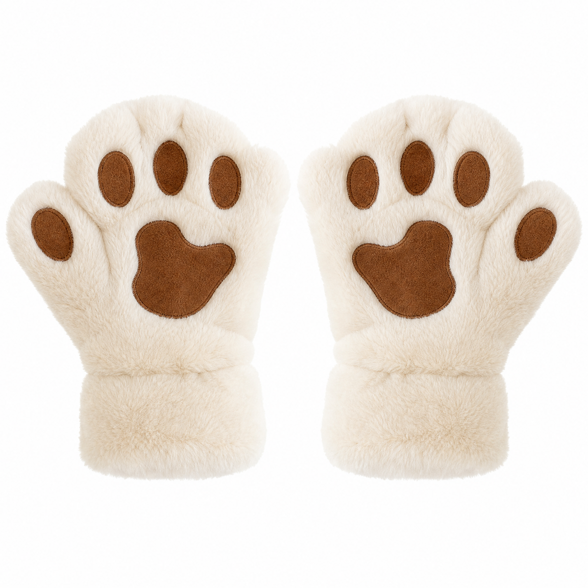 Cat Paw Plush Fingerless Gloves — One Size Fits All 7