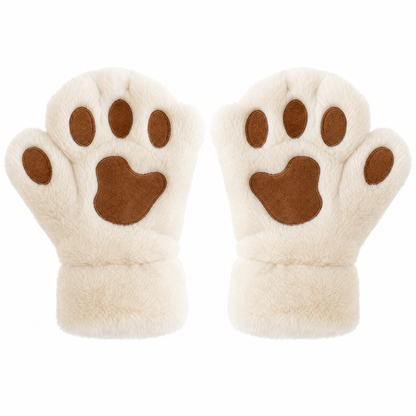Cat Paw Plush Fingerless Gloves — One Size Fits All 7