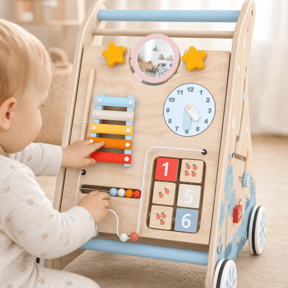 Wooden Baby Walker with Activity Panel — Ages 1–3 Years 3