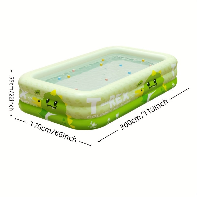 Dinosaur Inflatable Swimming Pool — Large PVC for Kids & Adults 6