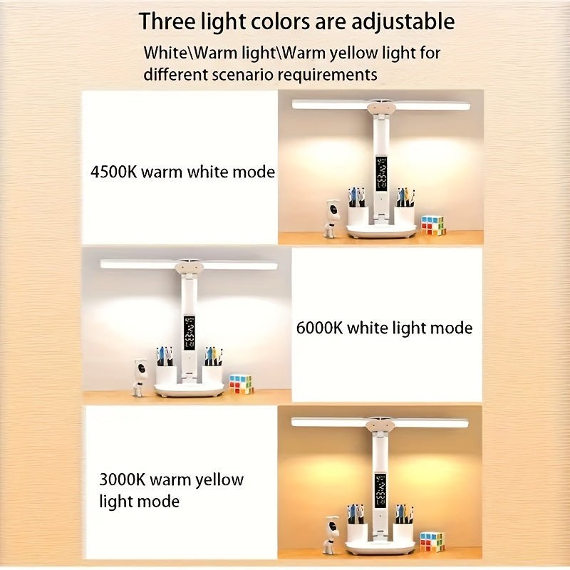 Adjustable LED Desk Lamp with Digital Display and USB Port 9