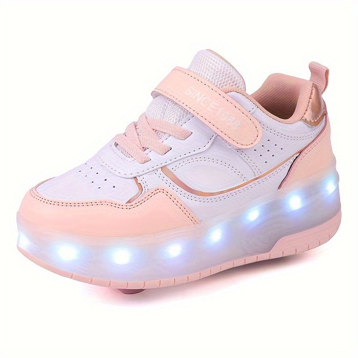 Sneakers LED con Rotelle Estraibili per Bambini