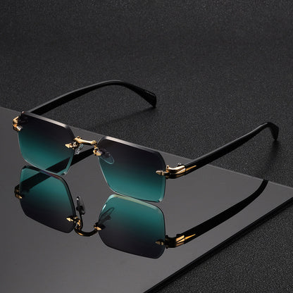 Rimless Square Glasses for Men — Lightweight Minimal Design 3