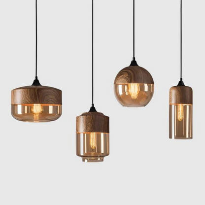 Scandinavian Wooden Pendant Light — Warm Nordic Glow E27 5