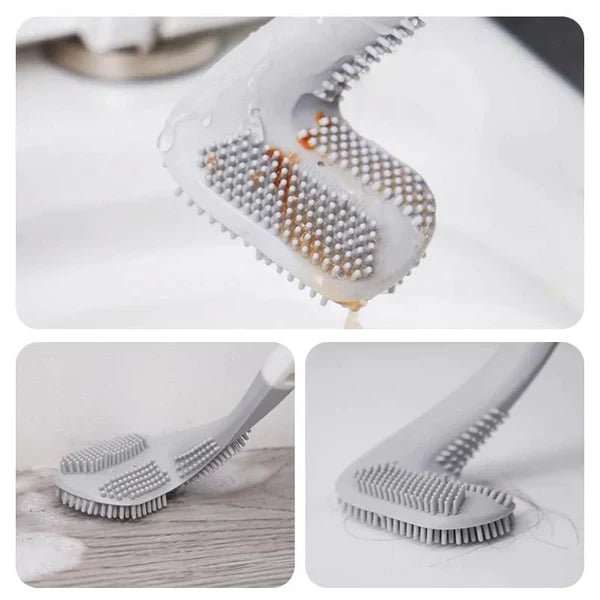 HygieneSwipe Flexible Toilet Brush — Flat Head & Wall Holder 9