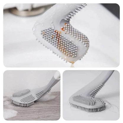 HygieneSwipe Flexible Toilet Brush — Flat Head & Wall Holder 9