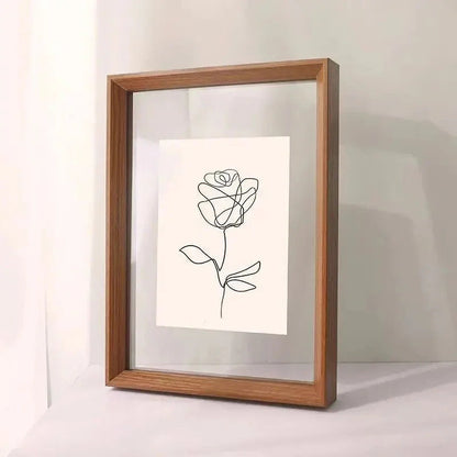 Floating Wood Picture Frame with Clear Acrylic Panels for Art 6