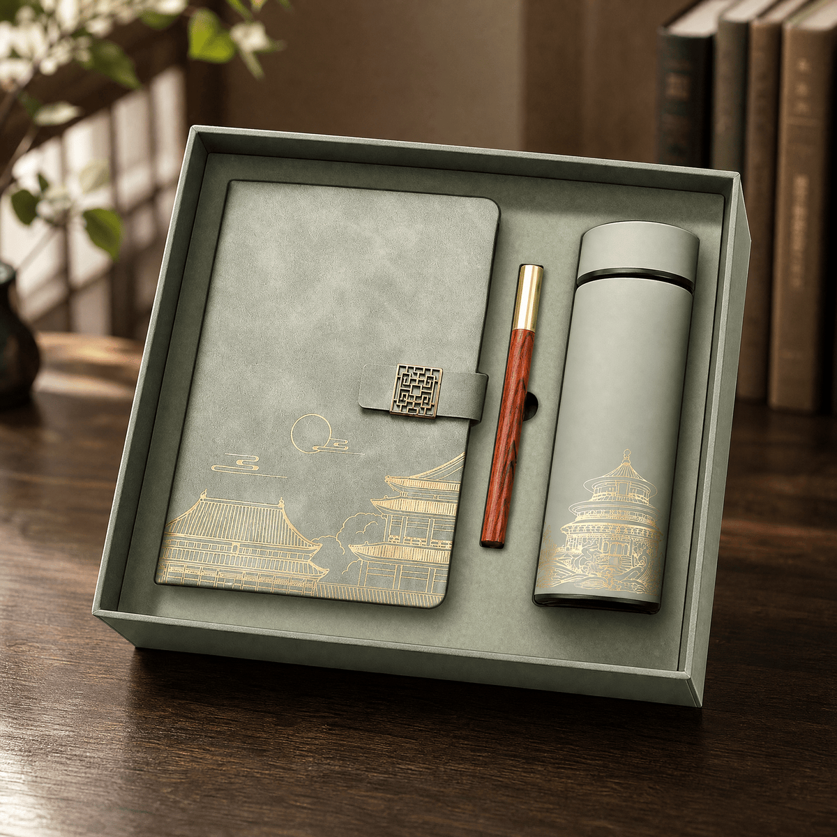 Forbidden City Gift Set – Notebook, Thermos Bottle & Pen 1