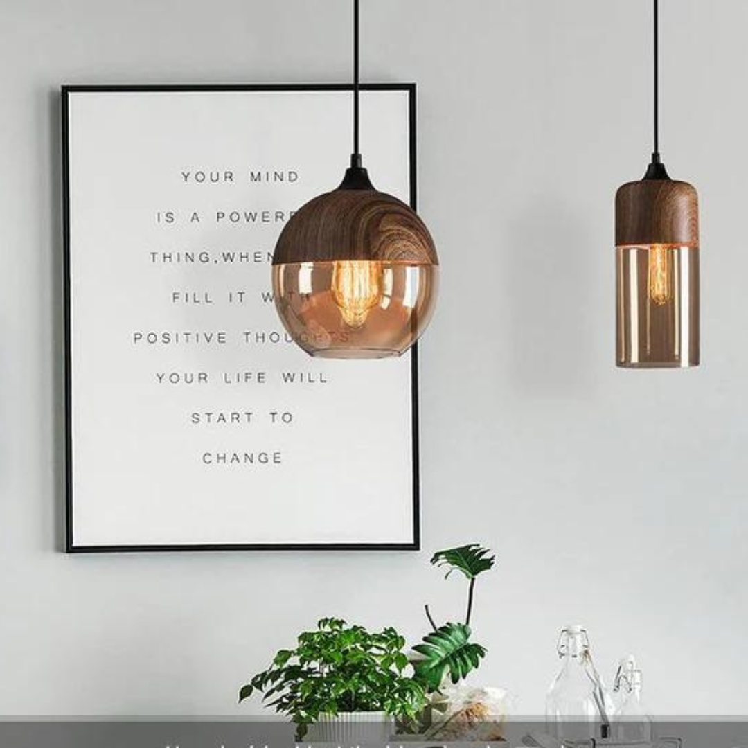 Scandinavian Wooden Pendant Light — Warm Nordic Glow E27 8