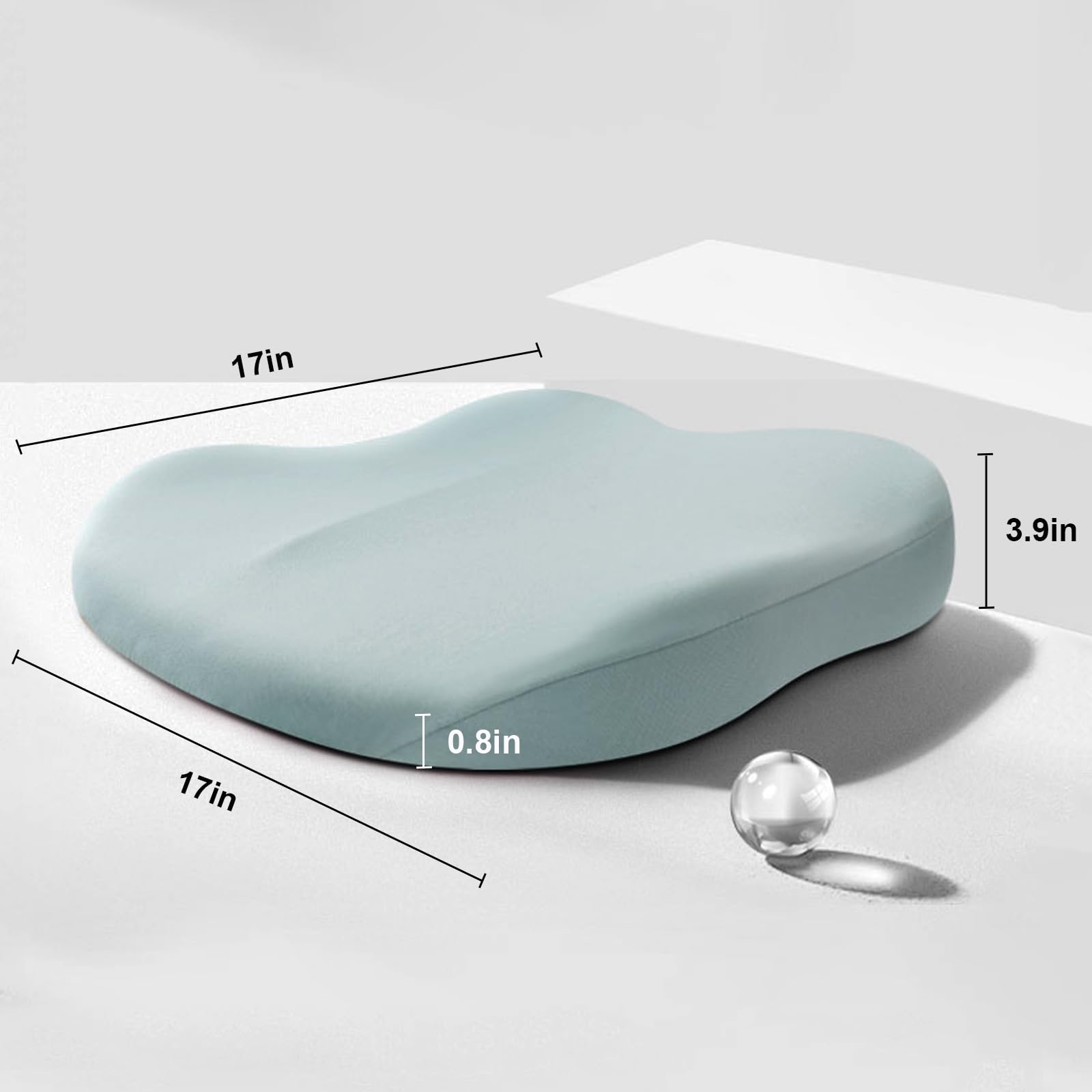 Car Booster Seat Cushion Memory Foam — Ergonomic Support +7.6 cm 4