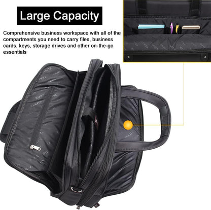 Men's Canvas Laptop Bag — Padded Business Tote M/L/XL 6