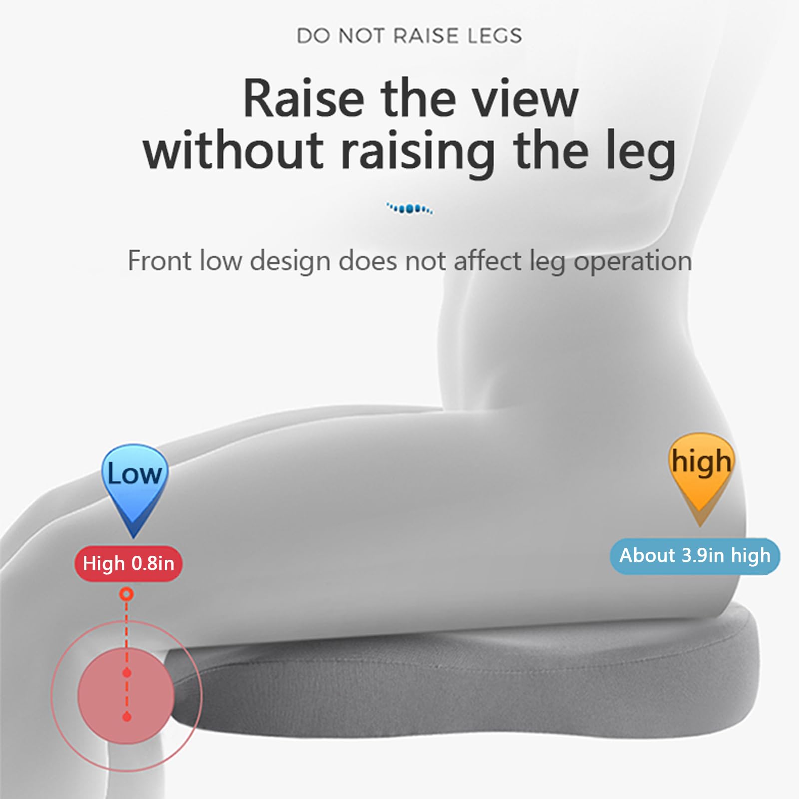 Car Booster Seat Cushion Memory Foam — Ergonomic Support +7.6 cm 9