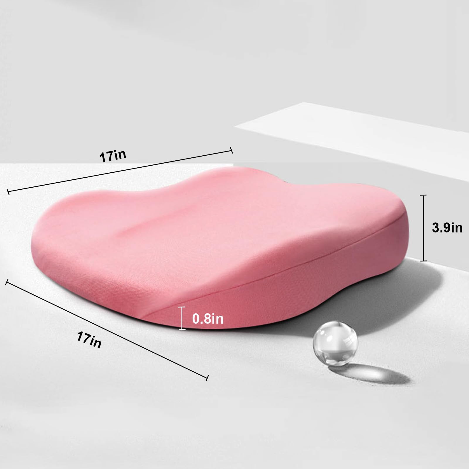 Car Booster Seat Cushion Memory Foam — Ergonomic Support +7.6 cm 3