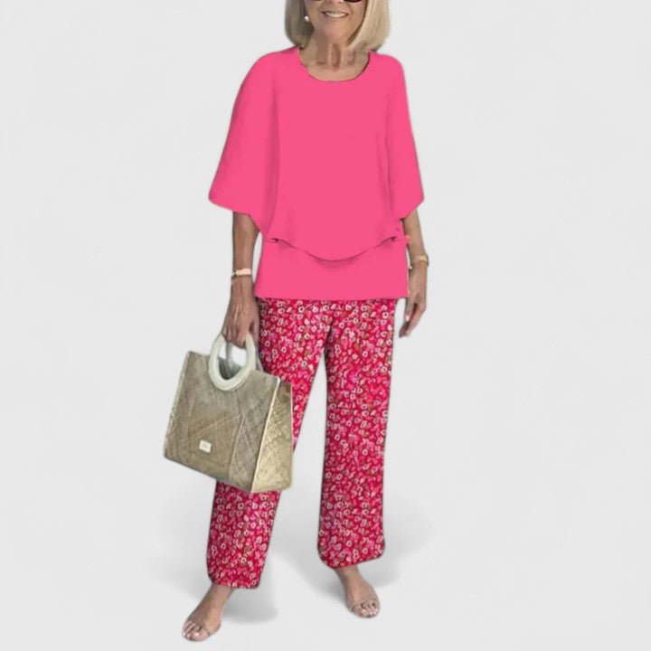 Completo Due Pezzi Elegante Donna Top e Pantaloni