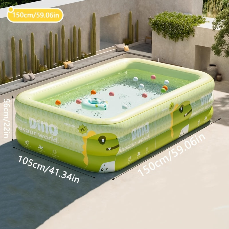 Dinosaur Inflatable Swimming Pool — Large PVC for Kids & Adults 7