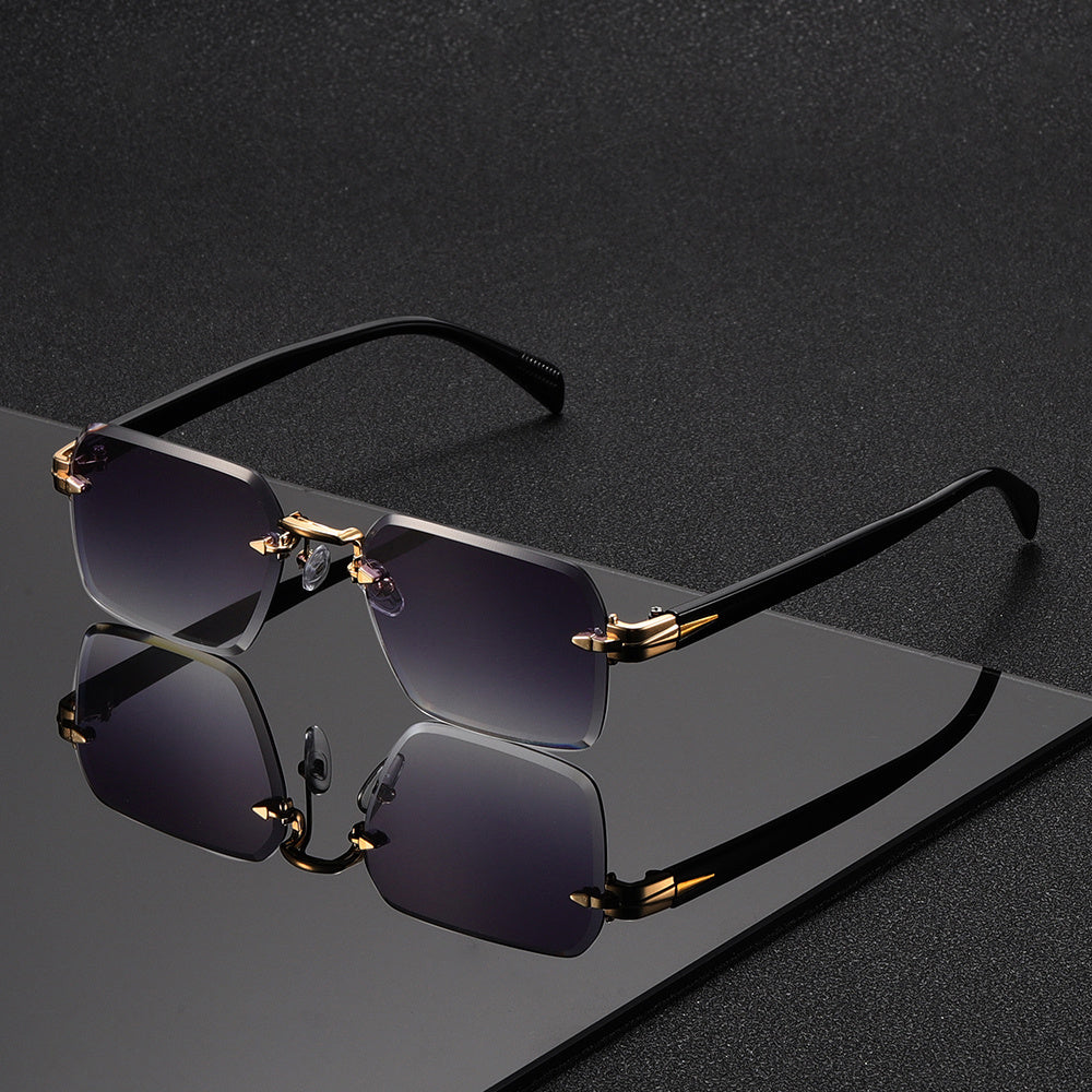 Rimless Square Glasses for Men — Lightweight Minimal Design 5