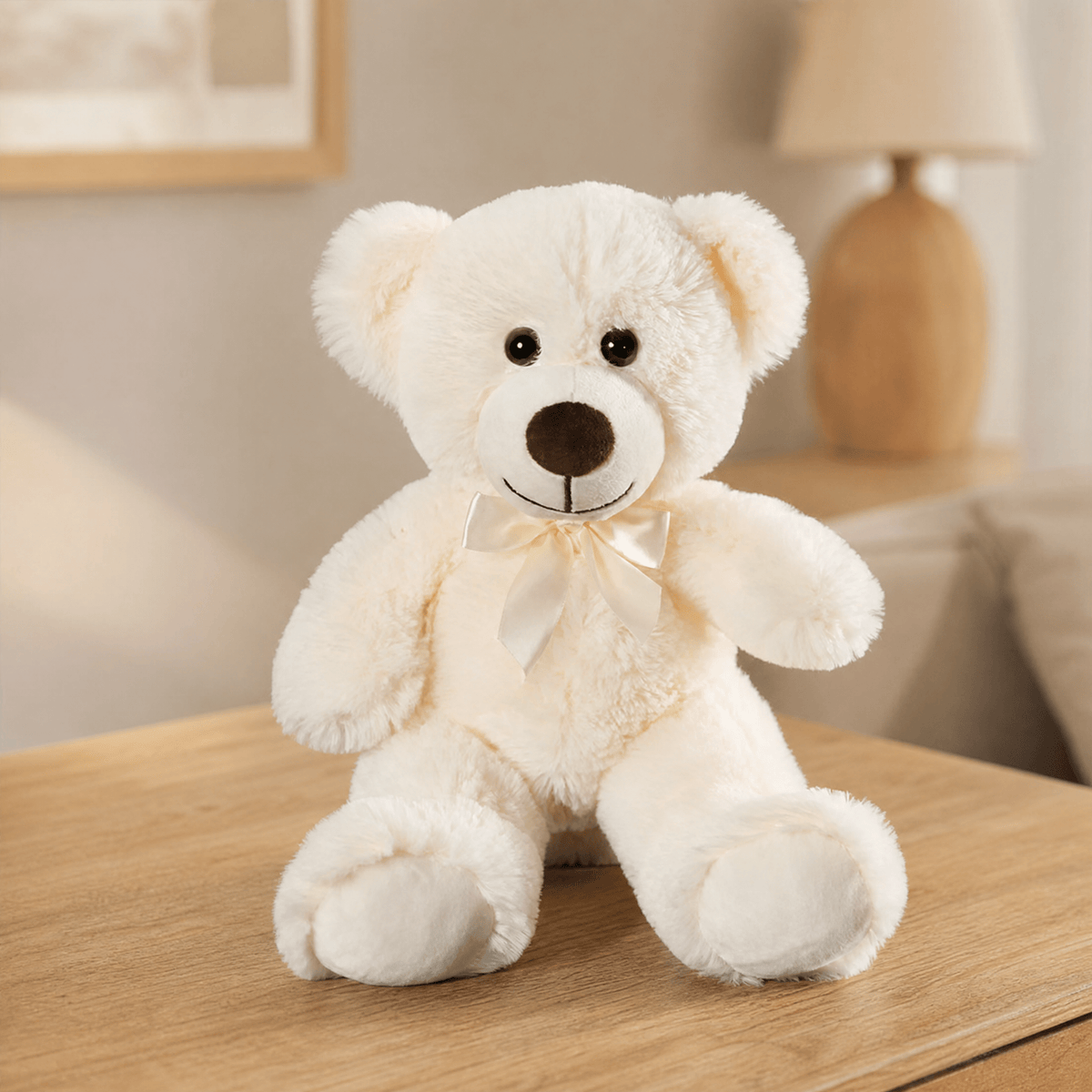 Teddy Bear & Dog Plush Toy with Satin Bow — 25-30 cm Soft 7