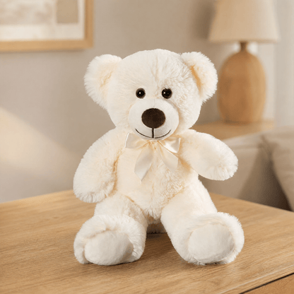 Teddy Bear & Dog Plush Toy with Satin Bow — 25-30 cm Soft 7