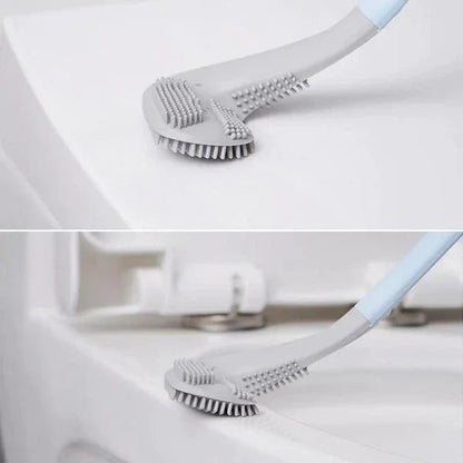 HygieneSwipe Flexible Toilet Brush — Flat Head & Wall Holder 10