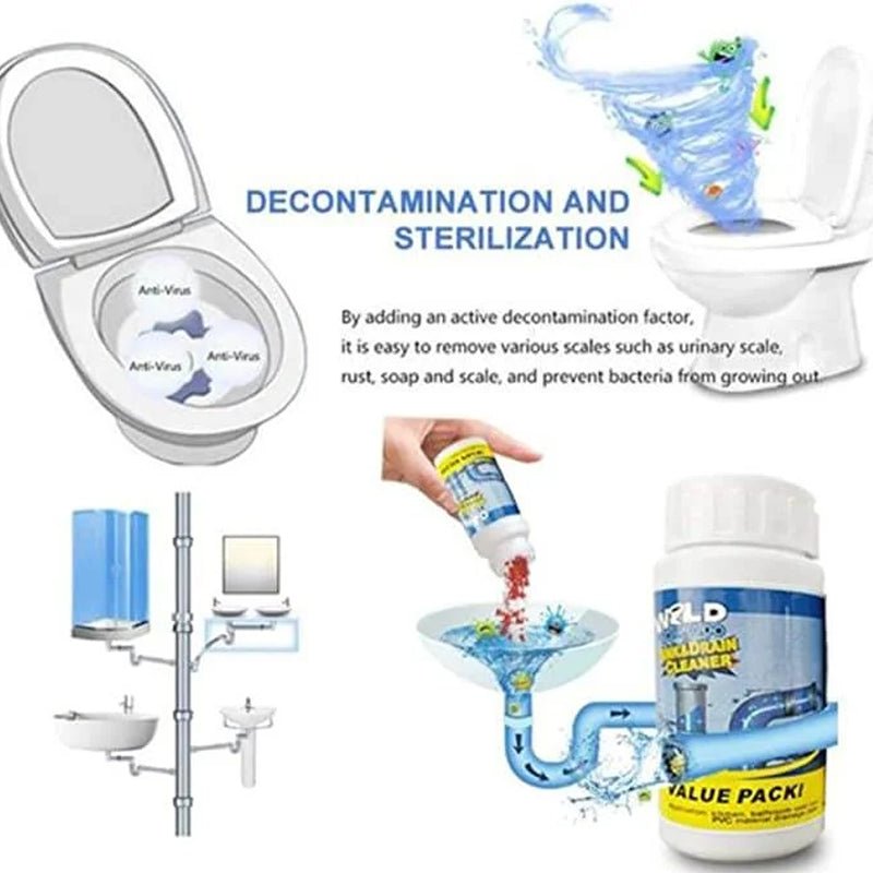 Detergente Polvere per Scarichi e Tubature Anti-Odore