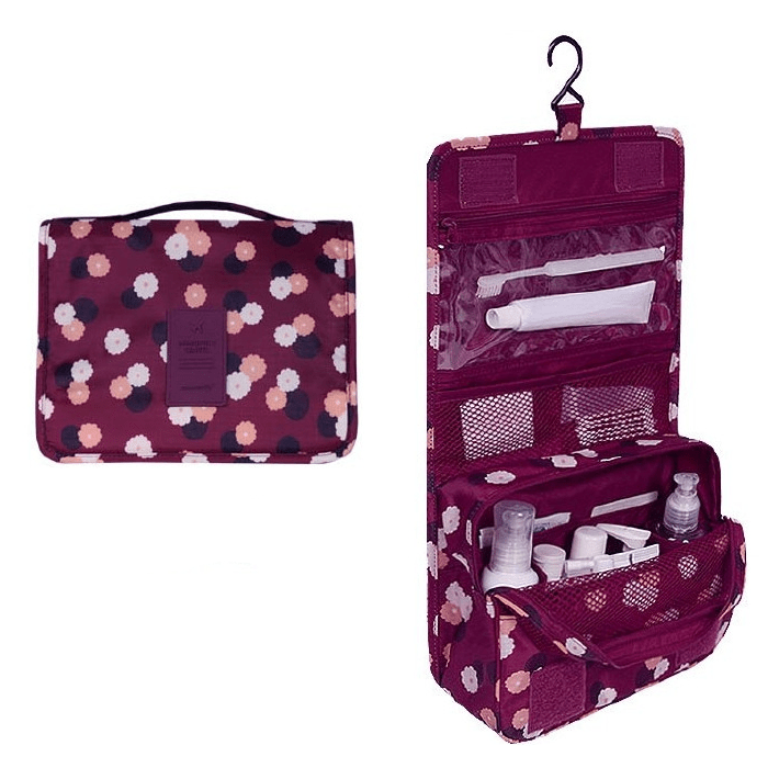 Waterproof Travel Cosmetic Bag with Hook — Beauty Organizer 8