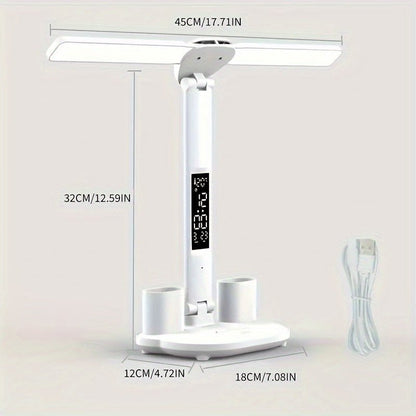 Adjustable LED Desk Lamp with Digital Display and USB Port 5