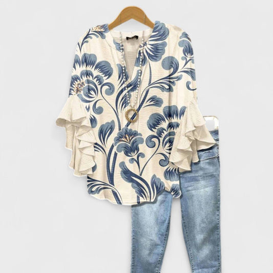Blusa Leggera da Giorno Donna Elegante e Traspirante