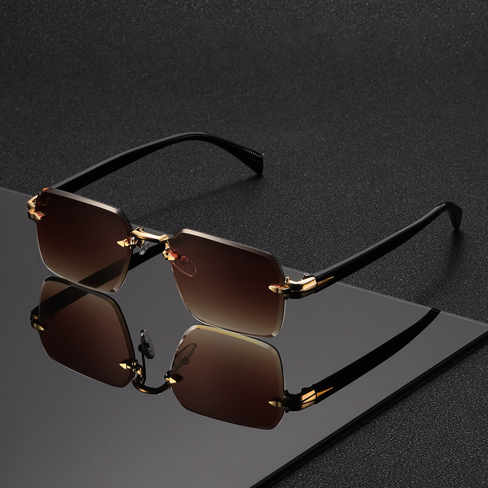Rimless Square Glasses for Men — Lightweight Minimal Design 8