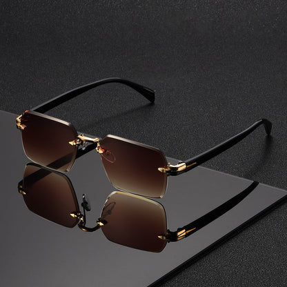 Rimless Square Glasses for Men — Lightweight Minimal Design 8