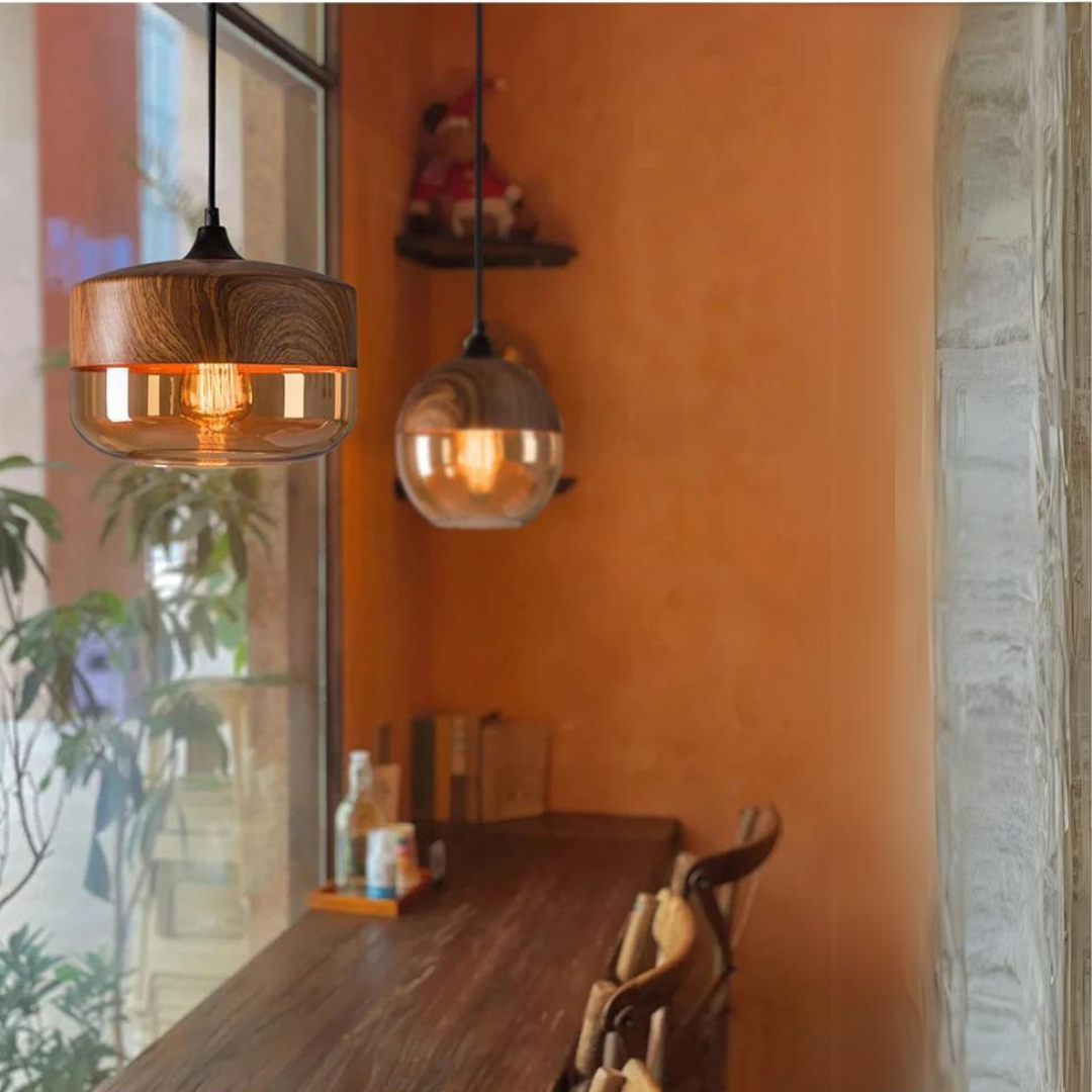 Scandinavian Wooden Pendant Light — Warm Nordic Glow E27 11
