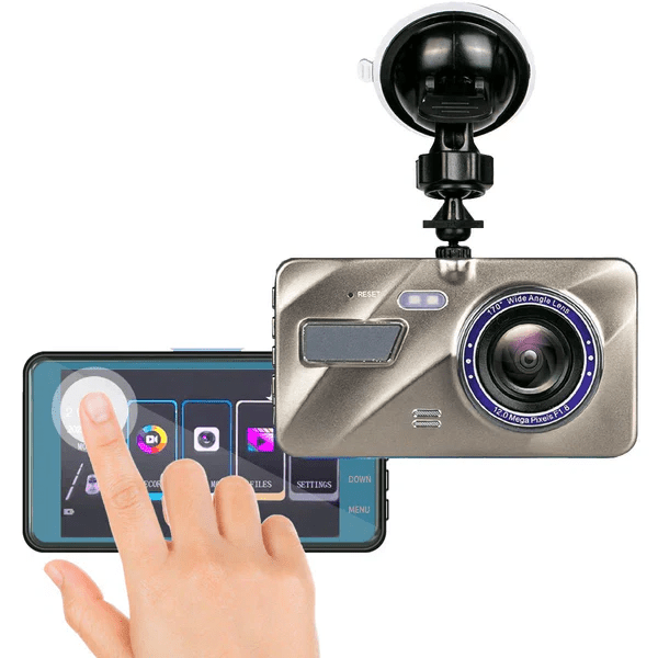 Dash Cam Dual 1080p Anteriore e Posteriore 4 Pollici IPS 170°