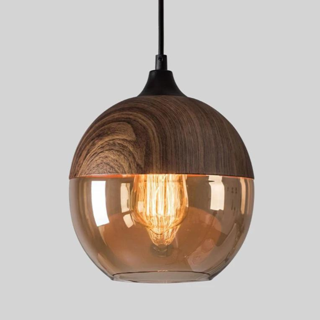 Scandinavian Wooden Pendant Light — Warm Nordic Glow E27 16