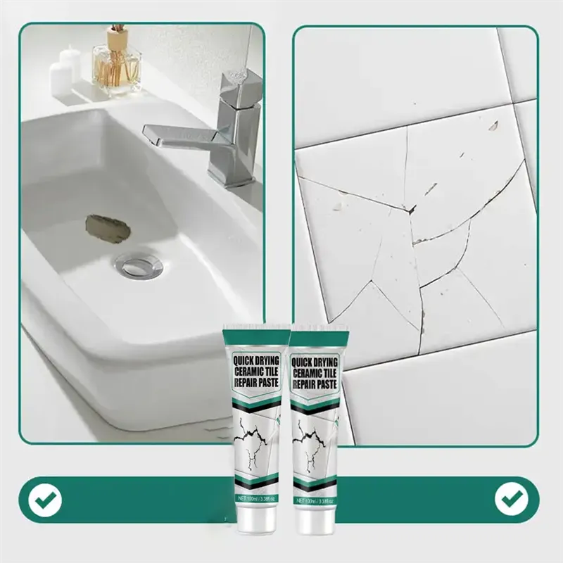 Tile Repair Paste — Cracks, Chips & Grout Quick Fix Kit 6