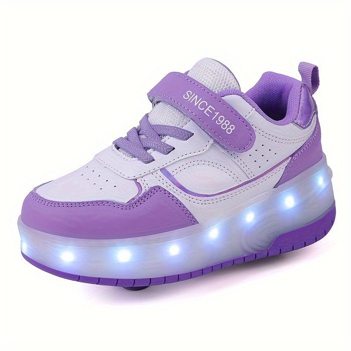 Sneakers LED con Rotelle Estraibili per Bambini
