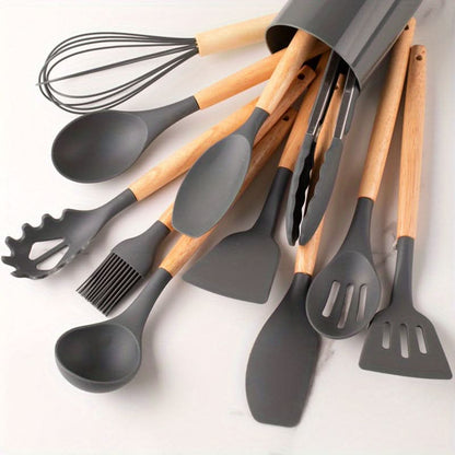 12-Piece Silicone Kitchen Utensil Set — Heat Resistant BPA Free 8