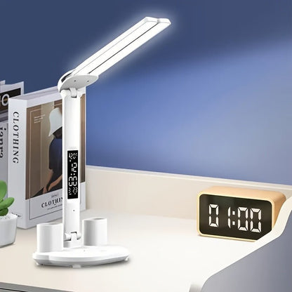 Adjustable LED Desk Lamp with Digital Display and USB Port 4