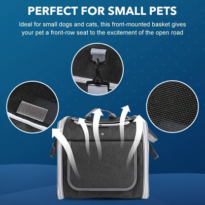 Bike Basket for Pets — Expandable Front Carrier for Dogs & Cats 8
